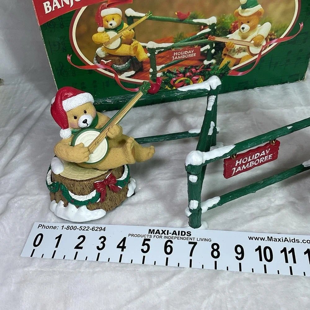 Mr. Christmas Dueling Banjo Bears Animated Musical 20 Songs 1997 Works W/ Box